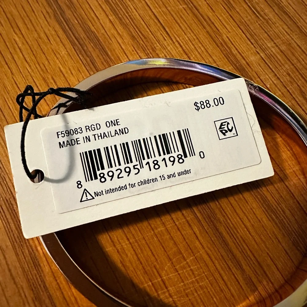 Coach Rose Gold Signature Hinged Bangle - Picture 4 of 4